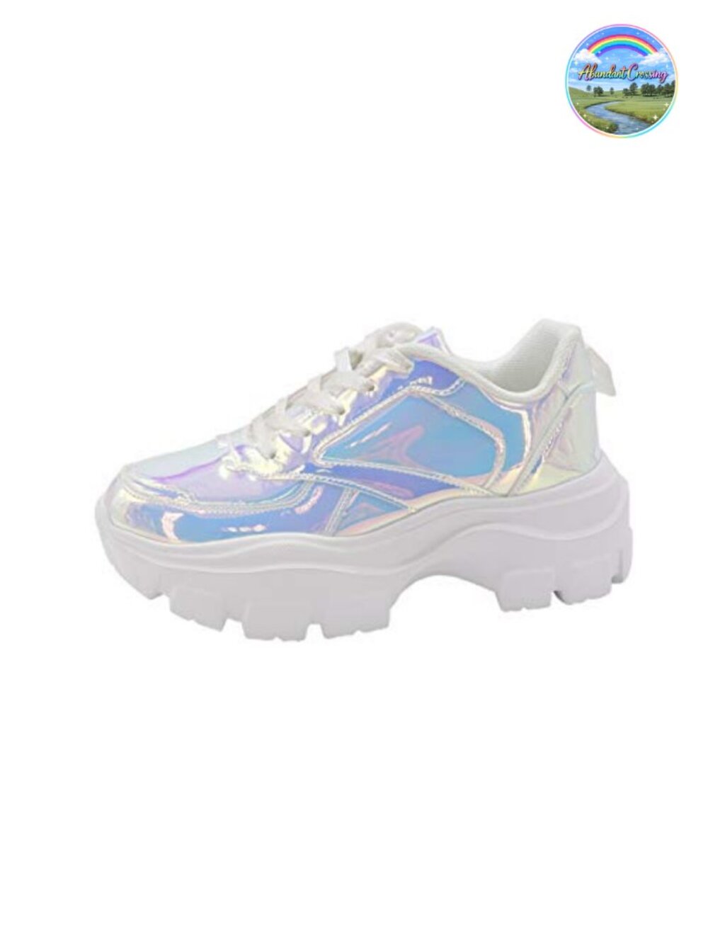 Chunky Platform Dad Sneakers Reflective Lightweight Lace-Up